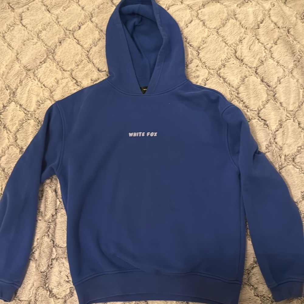 Blue White Fox Hoodie